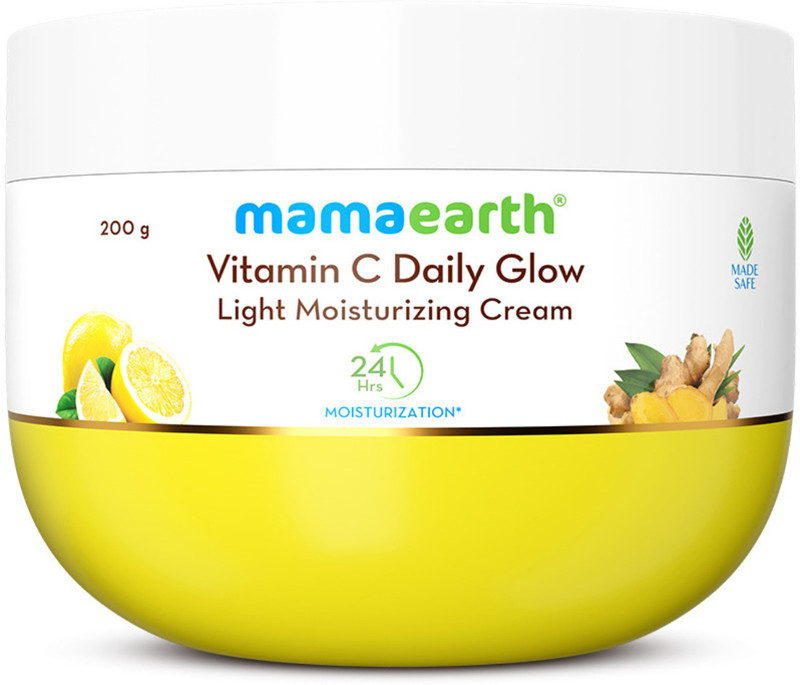 Mamaearth Vitamin C Daily Glow Light Moisturizing Cream with Vitamin-C and Turmeric(200 g)