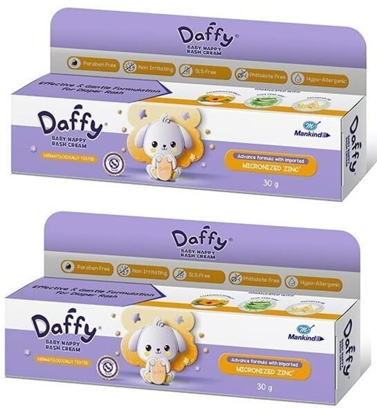 Daffy DaffyBabyNappyRashCream - 30 gm, Pack Of 2(30 g)