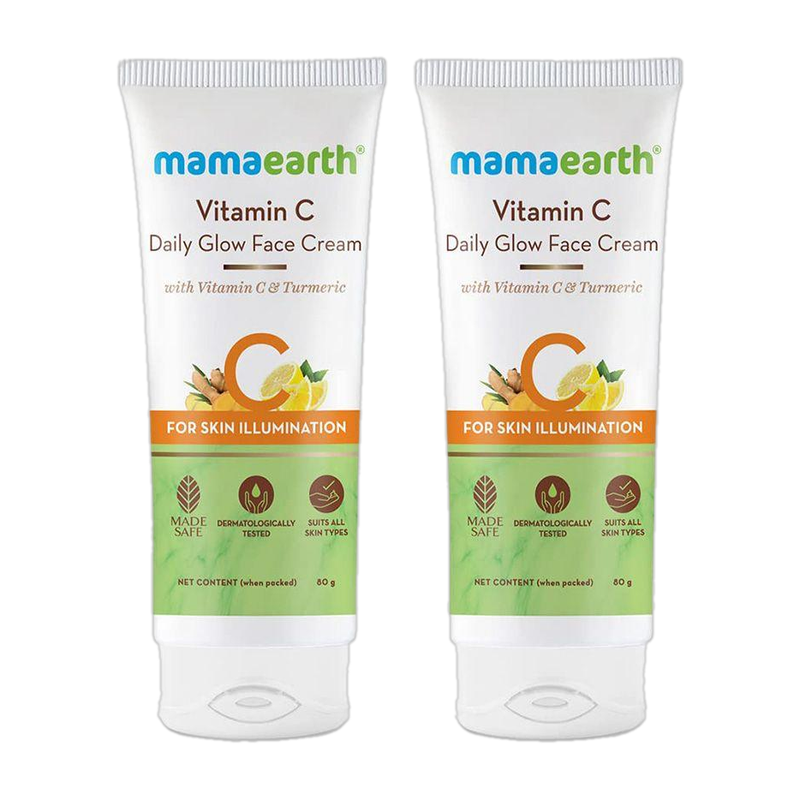 Mamaearth Daily Glow Face Cream With Vitamin C &amp; Turmeric for Skin Illumination(160 g)