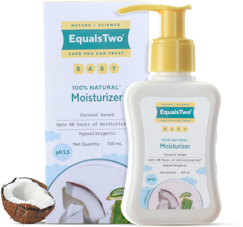 EqualsTwo Baby Moisturizer All Skin Types, PH 5.5, Dermatalogically Tested, Pack 1(100 ml)