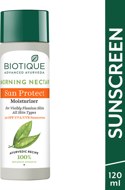 BIOTIQUE Sunscreen - SPF 30 PA+ Morning Nectar Sun Protect Moisturizer.(120 ml)