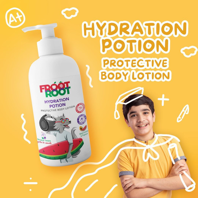 FROOT ROOT Hydration Potion Protective Body Lotion for Tweens and Active kids (5-12)(300 ml)