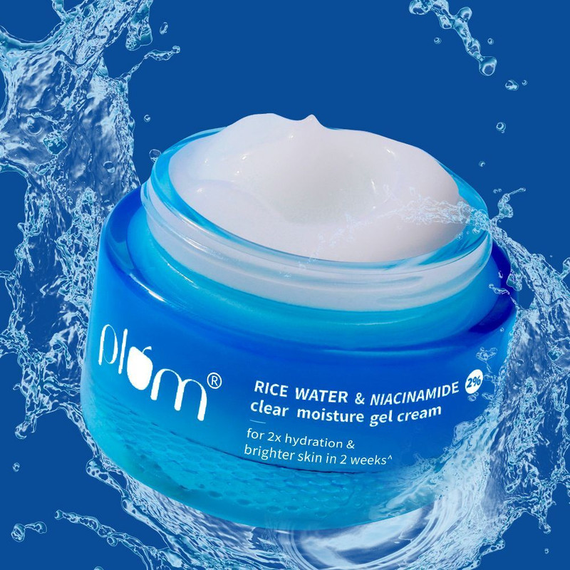 Plum 2% Niacinamide & Rice Water Gel Cream Moisturizer | Brightens skin | Oil-free(50 g)
