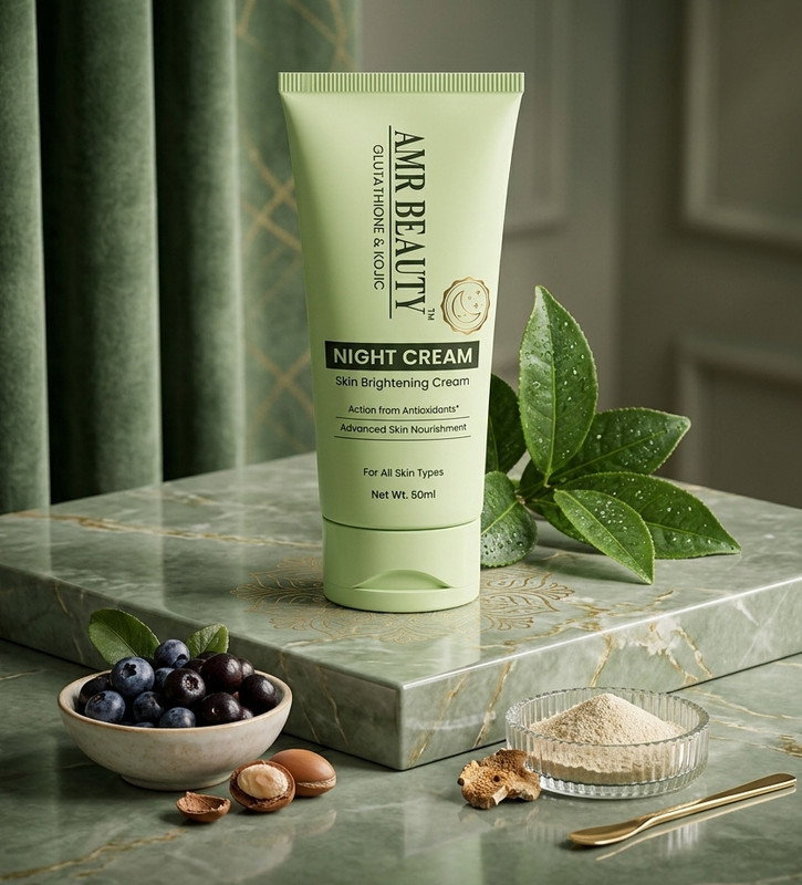 AMR BEAUTY Face Night Cream | Glutathione Enriched Skin Glow & Repair Cream(50 ml)