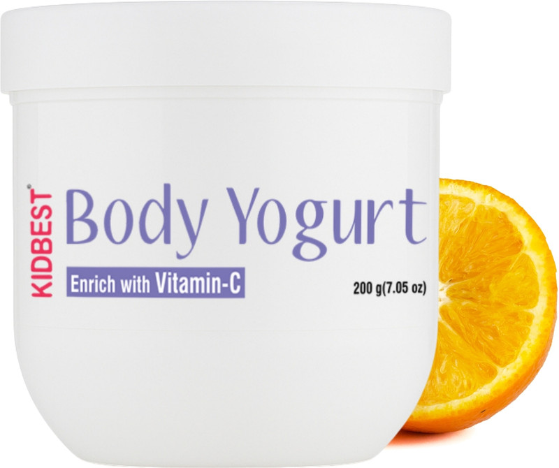 HealthBest Kidbest Body Yogurt for Kids | SPF-15 | L-Glutathione, Vitamin-C, Kojic Acid, Vitamin-E | Normal Skin, Sensitive Skin & Dry Skin(200 g)