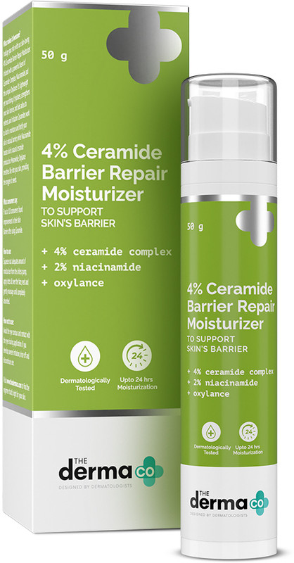 The Derma Co 4% Ceramide Barrier Repair Moisturizer with, Niacinamide, and Oxylance(50 g)