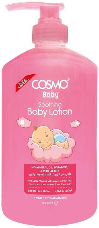 COSMO Babies Care Soothing Baby Lotion No Mineral Oil, No Parabens, No Phthalates(1000 ml)