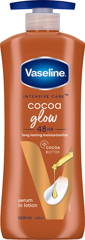 Vaseline Intensive Care Cocoa Glow 48hr long lasting Moisturizing Lotion,Dry Skin(600 ml)