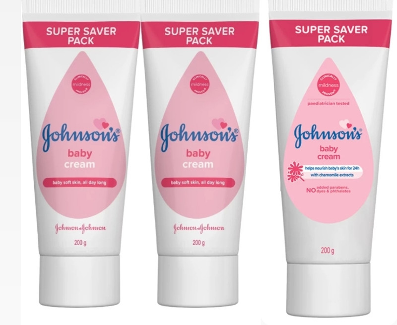 JOHNSON'S Cream 200+200 ( pack of 3 )(600 g)