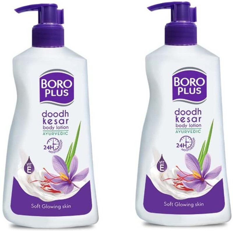 BOROPLUS Boro-plus Doodh Kesar Body Lotion | 24 hrs Moisturisation | (400 ml) 2(800 ml)