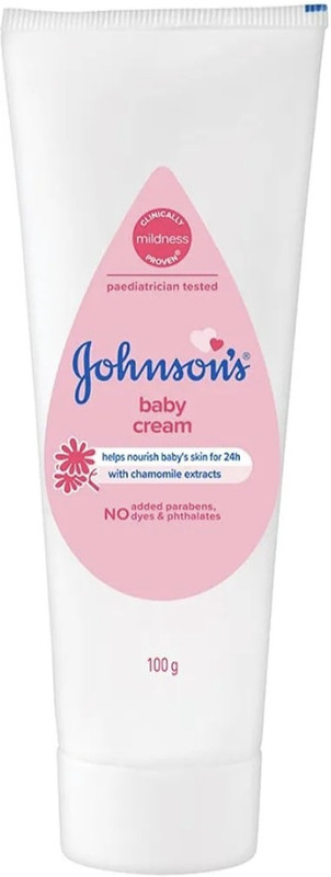 JOHNSON'S Baby Cream With Hypoallargenic Formula and 24 Hour Moisturize Your Baby's Skin(100 g)