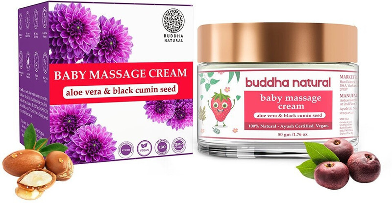buddha natural Baby Massage Cream - 100% Ayush Certified - Face Moisturizer & Massage Oil(75 g)