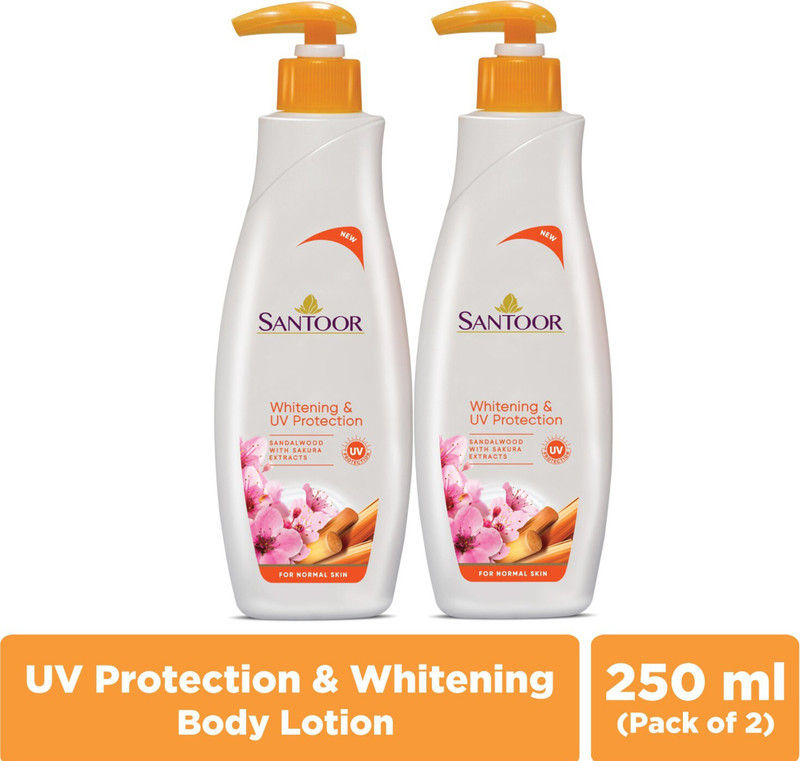 Santoor by Wipro Perfumed Body Lotion for Skin Whitening & UV Protection(500 ml)
