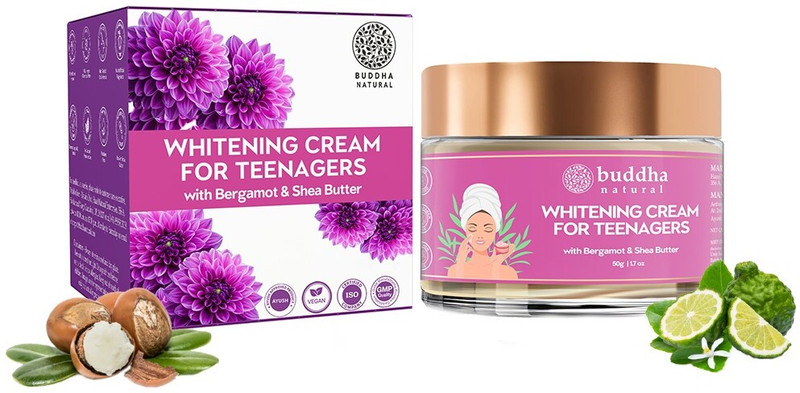buddha natural Whitening Cream for Teenagers with Sunscreen for Radiant & Even Skin Tone(50 g)
