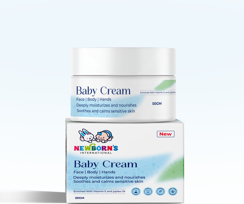 Newborn's Gentle Baby Cream | Soothing & Hydrating | For Face & Body | Natural Ingredients(50 g)