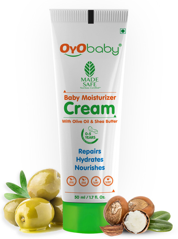 Oyo Baby Natural Moisturizer Cream for Baby's Sensitive Skin, Olive Oil & Shea Butter(50 ml)