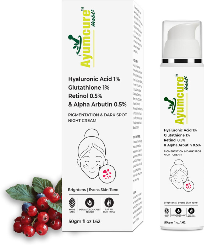 Ayumcure Pigmentation & Dark Spot Night Cream | Brightening & Skin Repair | Men & Women(50 g)