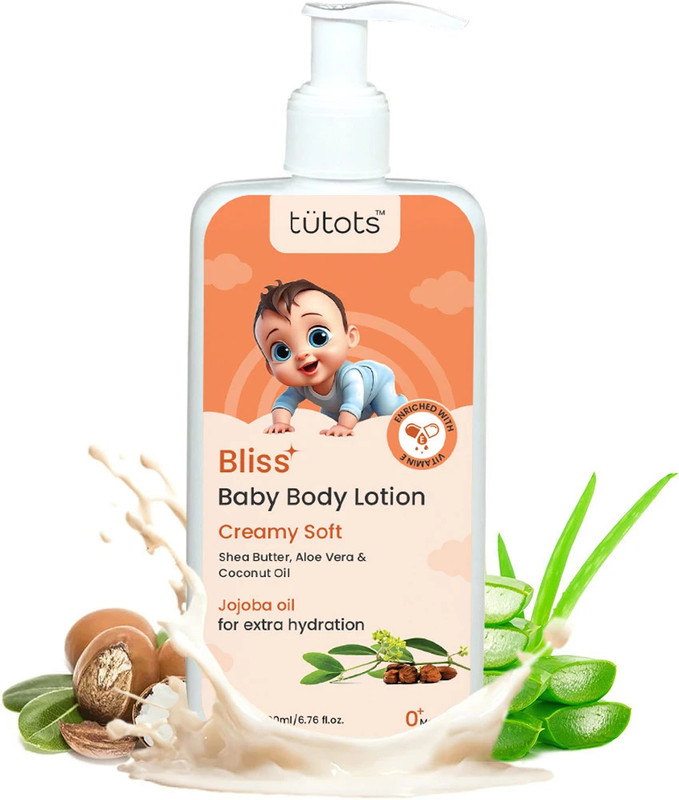 tutots Bliss Baby Body Lotion with Shea Butter, Aloe Vera & Coconut Oil(200 ml)