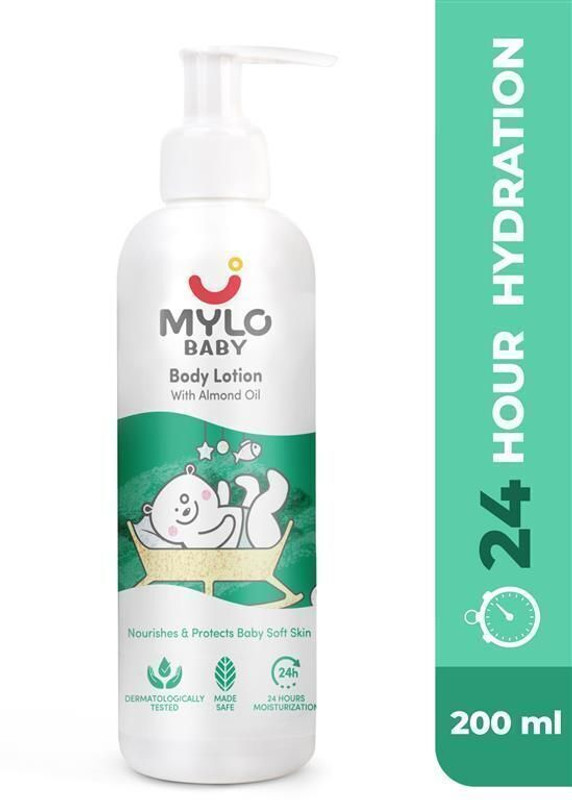 MYLO Baby Lotion for Kids | Made Safe Certified | Dermatologically Tested(200 ml)