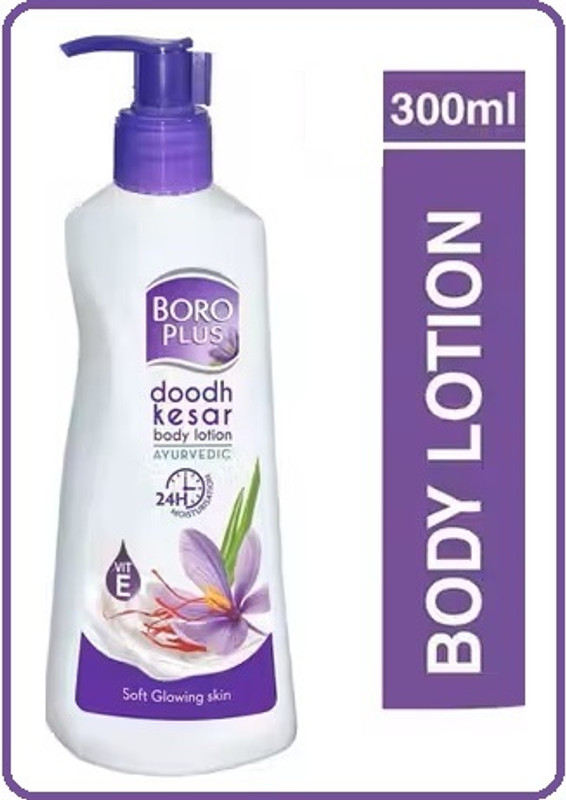BOROPLUS Body Lotion for Nourishment Doodh kesar 100% Ayurvedic 300ML(300 ml)