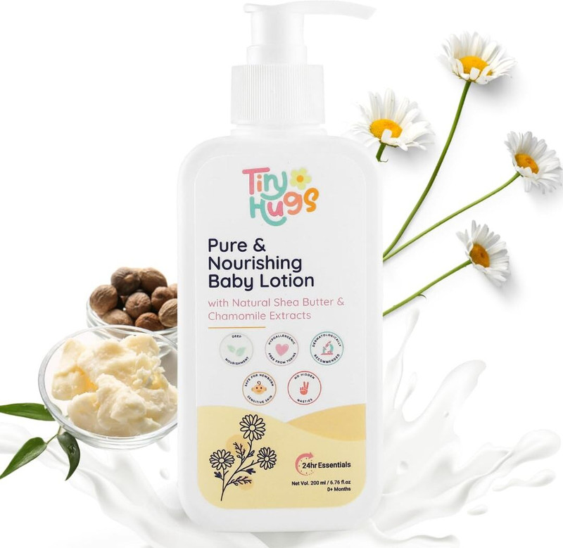 Tinyhugs Baby Lotion with Natural Shea Buttere Pure & Nourishing Care for Baby's Skin(200 ml)