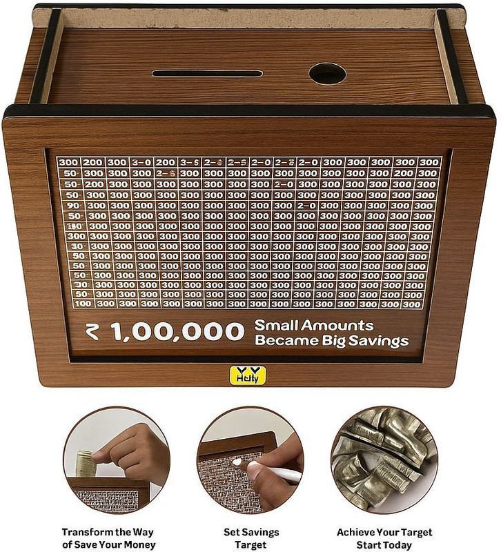 DHAGO gullak Wooden Money Clip(brown)