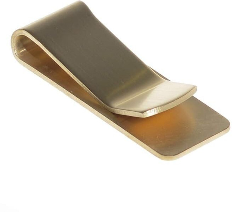 Rrimin Slim Metal Money Clip | Stainless Steel Minimalist Cash & Card Holder Aluminium Money Clip(GOLD)