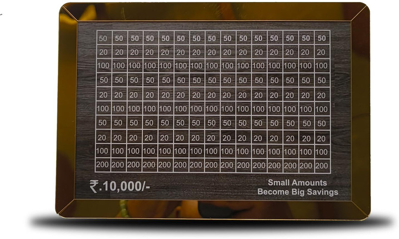Vibhansh Creations 10,000 Rupees Money Saving Piggy Bank Wooden Money Clip(MULTI)