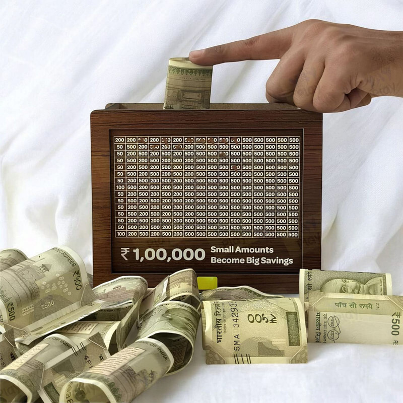 kuihome 5x8-MONEY BOX61 Wooden Money Clip(Brown)
