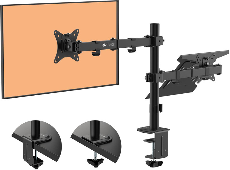 Artikel C024ML Laptop+Monitor Desk Mount Height Adjustable Monitor Arm of 32 inch Screen Desk Mount Monitor Arm