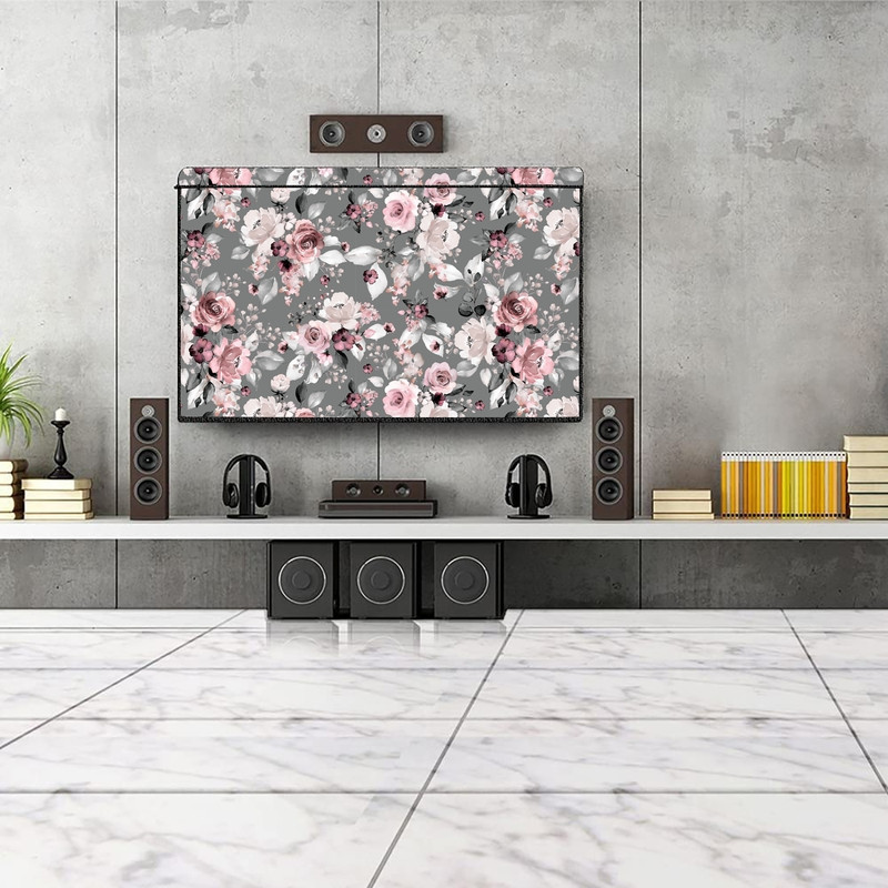 Wacky for 65 inch Thomson, KODAK, Sony, Samsang, Mi Led TV Cover  - For 65 inches Led Cover / Tv Cover All Models With Screen Layer(Grey, Pink)