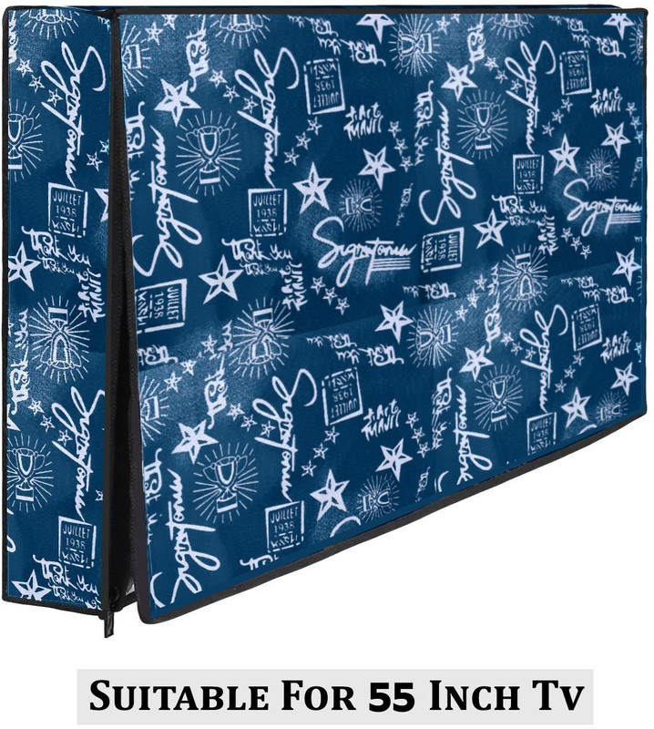Declooms 32 Inch TV Cover Waterproof Dustproof Washable Cover for 32 inch LCD/LED TV  - 2 Layer Protection(Blue)