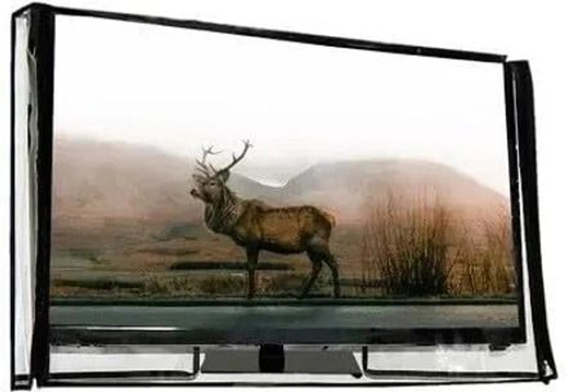 DADADEALS Dustproof PVC LED/LCD/Monitor TV Cover Suitable for All Models of 32 Inch TV for 32 inch (LG, Sony, Samsung, Sansui,Vu, Mi, Realme,TCL, Croma,Videocon, BPL,VW, OnePlus) - TV_32-LED/LCD-TRANSPARENT-COVER(Transparent)