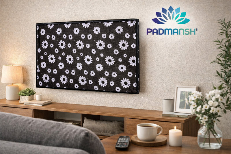 Padmansh 55Inch LED TV Cover for 55 inch LED\LCD Cover  - LED\LCD\Monitor TV Cover 55Inch(Black)