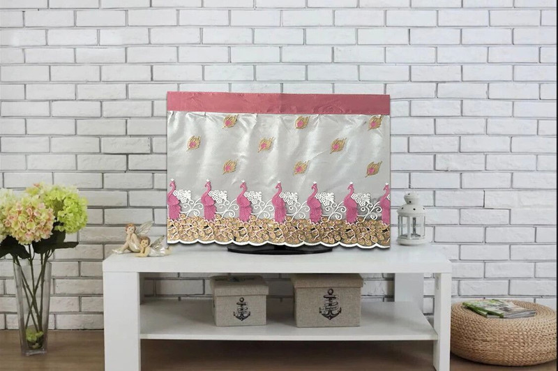 ANSHMJIMN 43 INCH PINK GOLD for 43 inch Tv Cover - 43 INCH LCD/LED TV/MONITAR COVER(White)