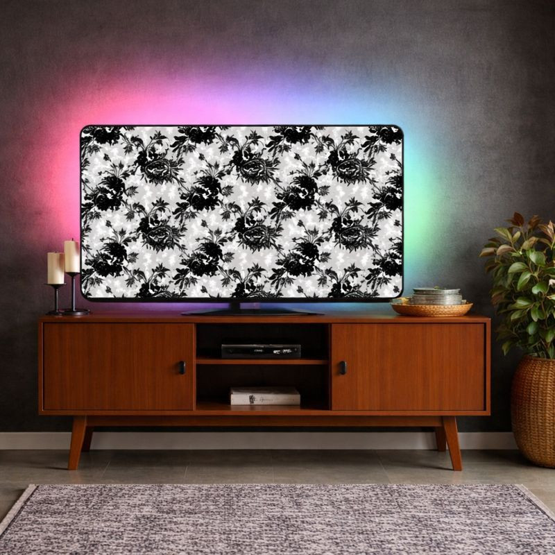 VIMALTRADERS Premium Led TV Cover Waterproof with Transparent Polyethene Layer for 55 inch For :- (Samsung::LG::Sony::MI (Xiaomi)::OnePlus::Panasonic::Vu::Onida::Realme)  - 55 LED(Black)