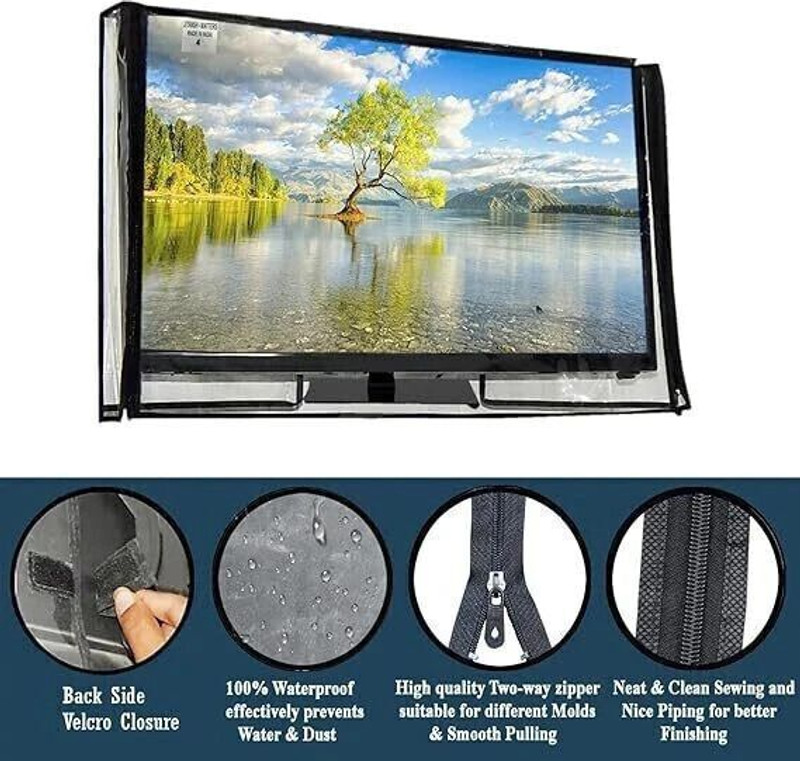 DADADEALS Dustproof PVC LED/LCD/Monitor TV Cover Suitable for All Models of 32 Inch TV for 32 inch Thomson, KODAK, Sony, Samsang, Mi 32 Inch Led TV Cover  - TV_4400(Clear)