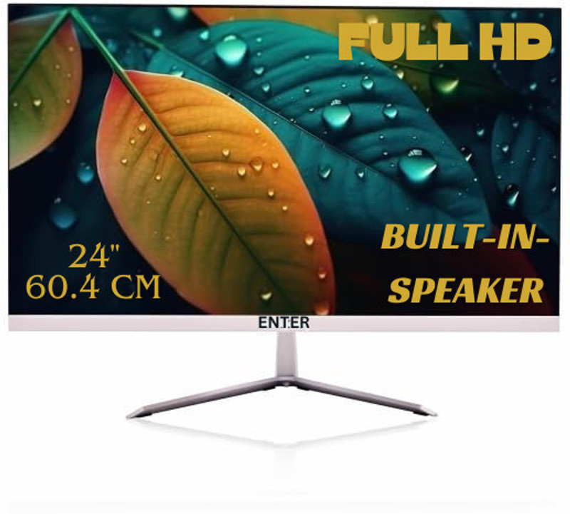 Enter 24 Inch Border Monitor Less In-Built Speaker 60.96 cm (24 inch) HD IPS Panel Gaming Monitor (24 INCH BORDER LESS)(Response Time: 5 ms, 75 Hz Refresh Rate)
