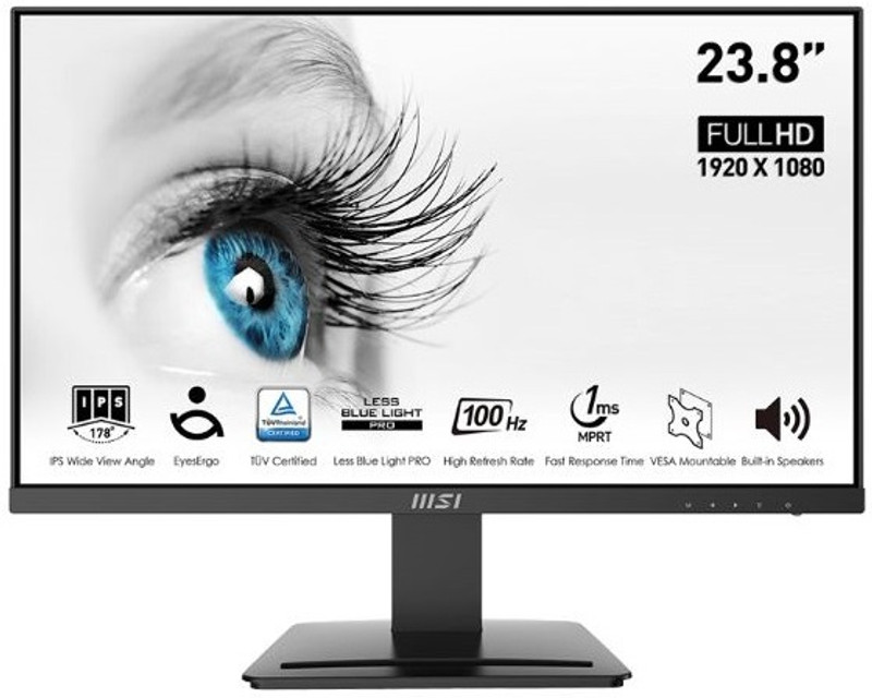 MSI 60.45 cm (24 inch) Full HD IPS Panel Monitor (PRO MP243X)(Response Time: 1 ms, 100 Hz Refresh Rate)