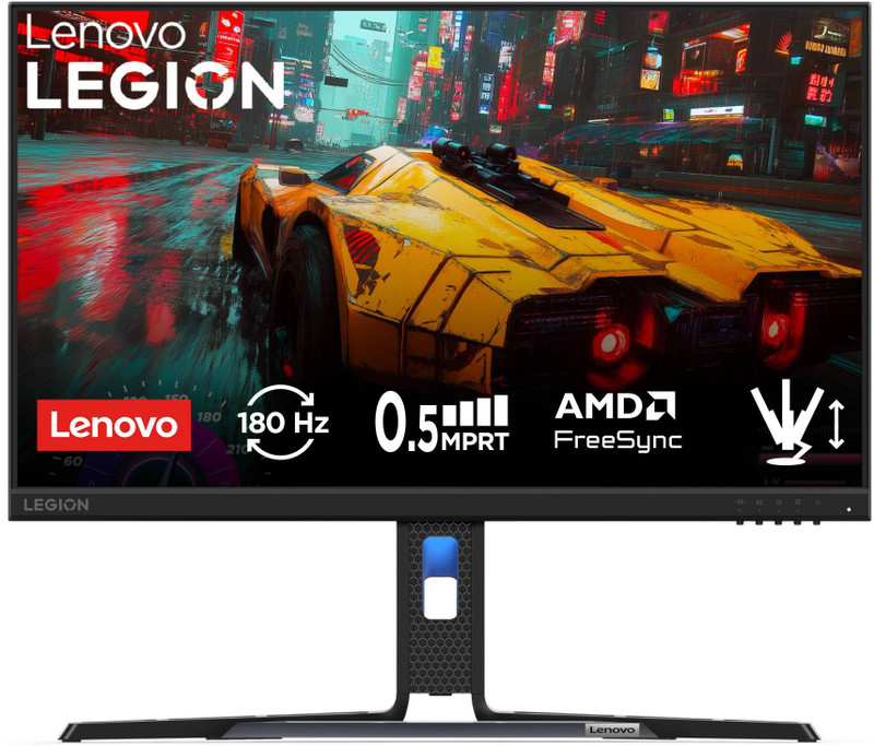 Lenovo Legion 60.96 cm (24 inch) Full HD LED Backlit IPS Panel with 99% sRGB, 1xHDMI 2.1 TMDS, 1xDP 1.4, Tilt, Swivel, Pivot, Height Adjust Gaming Monitor (67CCGAC4IN)(AMD Free Sync, Response Time: 0.5 ms, 180 Hz Refresh Rate)