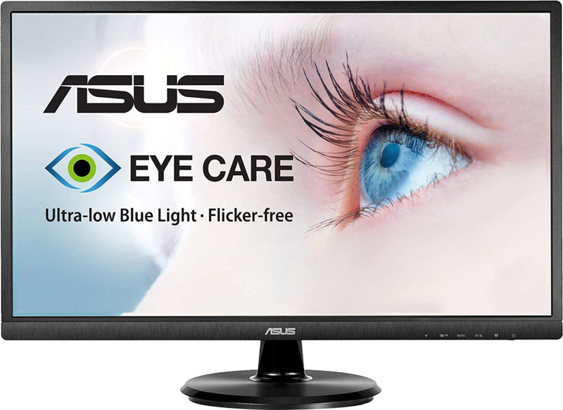 ASUS Eyecare 60.45 cm (24 inch) Full HD LED Backlit VA Panel with TUV Certified Eye Care, Flicker Free, Low Blue Light Monitor (VA249HE)(Response Time: 5 ms, 60 Hz Refresh Rate)