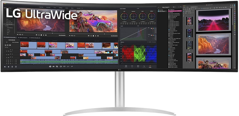 LG ULTRAWIDE 124.46 cm (49 inch) Curved DQHD IPS Panel with HDR400, AMD Free Sync Premium Pro Compatible, 3-Side Virtually Borderless Design Monitor (49WQ95C-W.ATR)(NVIDIA G Sync, Response Time: 5 ms, 144 Hz Refresh Rate)