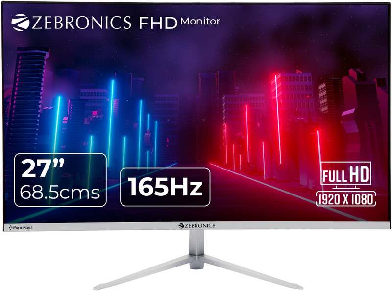 ZEBRONICS 80.0 cm (32 Inch) Curved Full HD VA Panel Wall Mountable Monitor (ZEB -AC32FHD LED)(Response Time: 8 ms, 75 Hz Refresh Rate)