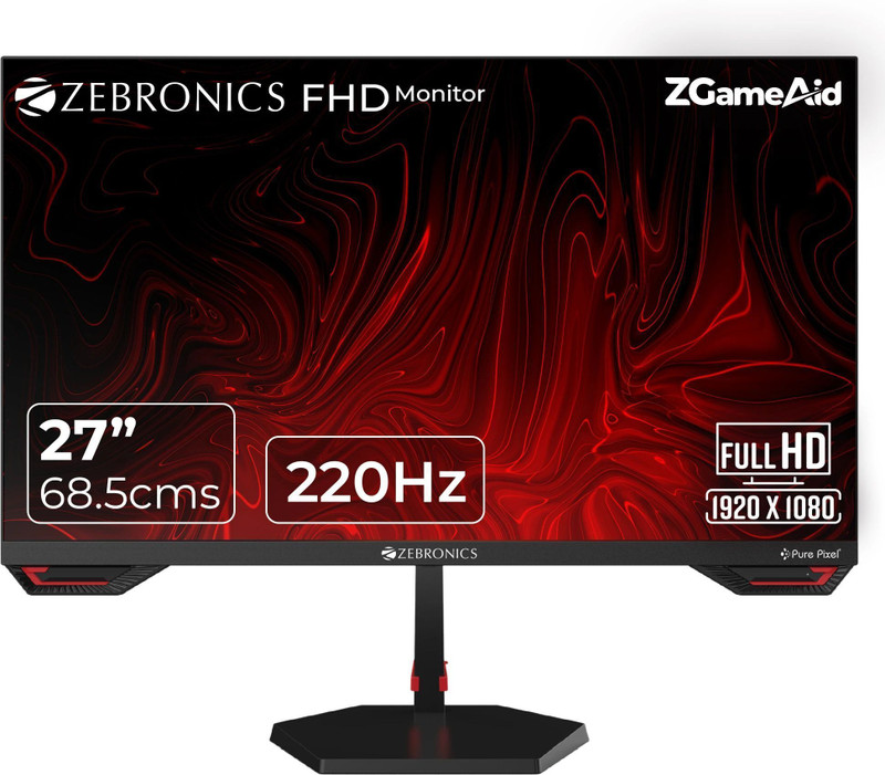 ZEBRONICS 68.5 cm (27 inch) Quad HD IPS Panel Gaming Monitor (Zeb-S27A (200Hz))(Response Time: 1 ms, 200 Hz Refresh Rate)