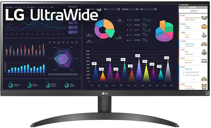 LG ULTRAWIDE 21:9 29WQ500 73.66 cm (29 inch) WFHD LED Backlit IPS Panel Gaming Monitor ((2560 x1080) HDR 10,OnScreen Control, Flicker Safe,Virtually Borderless,99% sRGB)(Frameless, AMD Free Sync, Response Time: 5 ms, 100 Hz Refresh Rate)