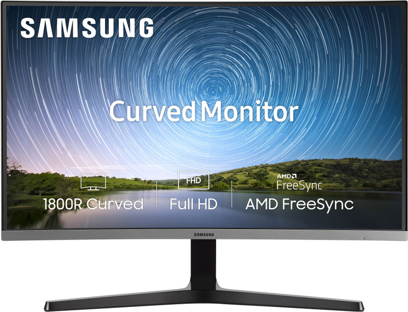 Samsung CR50 68.58 cm (27 inch) Curved Full HD LED Backlit VA Panel with HDMI, Audio Ports, 1800R,Flicker Free, Slim Design Monitor (LC27R500FHWXXL)(AMD Free Sync, Response Time: 4 ms, 60 Hz Refresh Rate)