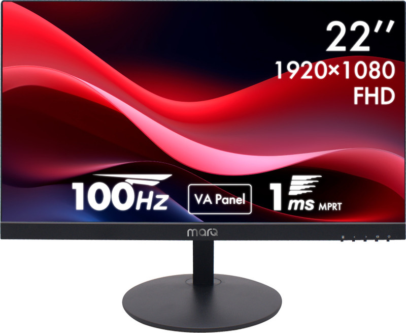 MarQ by Flipkart 55.88 cm (22 inch) Full HD VA Panel Monitor (22FHDMEQPUUB)(Response Time: 1 ms, 100 Hz Refresh Rate)