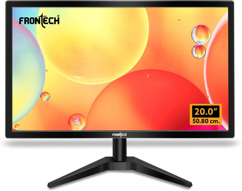 Frontech - 50.8 cm (20 inch) HD LED Backlit VA Panel Monitor (MON-0074)(Adaptive Sync, Response Time: 3 ms, 60 Hz Refresh Rate)
