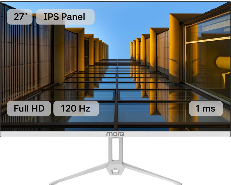 MarQ by Flipkart 68.58 cm (27 inch) Full HD LED Backlit IPS Panel Gaming Monitor (27FHDMEQNNXO)(Response Time: 1 ms, 120 Hz Refresh Rate)