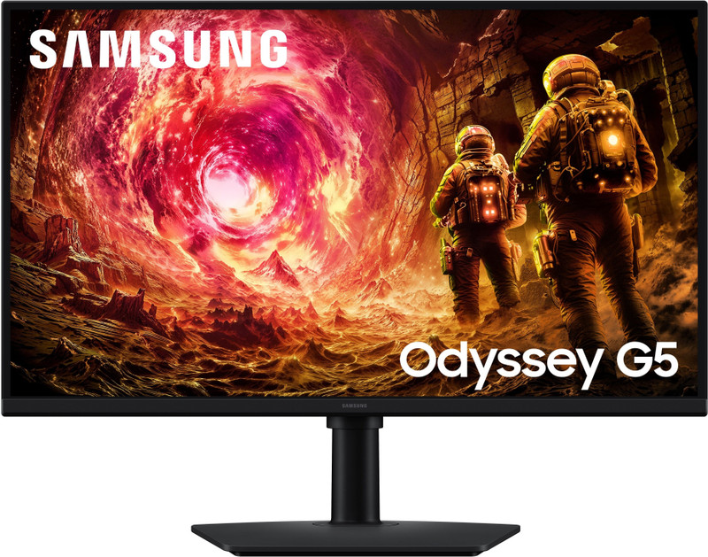 Samsung Odyssey G5 68.58 cm (27 inch) Quad HD LED Backlit IPS Panel Gaming Monitor (LS27FG502EWXXL)(Response Time: 1 ms, 180 Hz Refresh Rate)